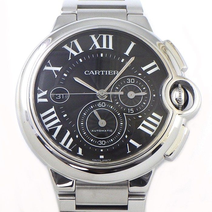 Cartier Watch Ballon Blue XL Roman Index Date Chronograph Small Second Back