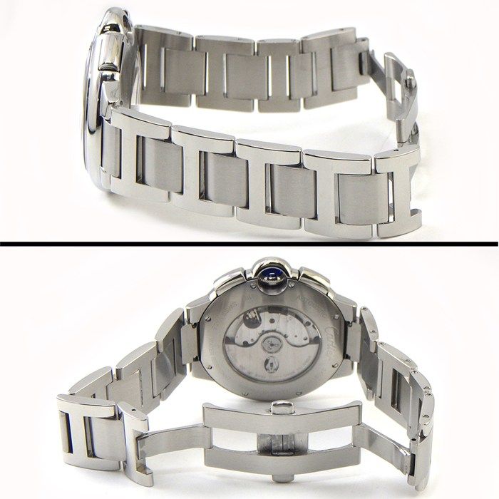 Cartier Watch Ballon Blue XL Roman Index Date Chronograph Small Second Back — view 3