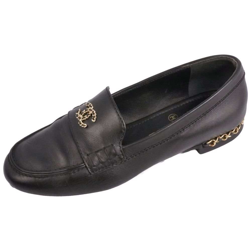 Chanel Loafers Moccasins CC Logo Chain