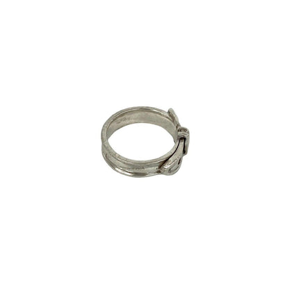Hermes Vintage Ceinture Ring 925 Sterling Silver — view 5