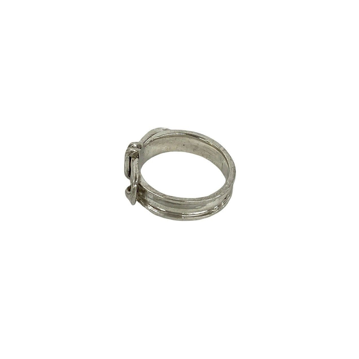 Hermes Vintage Ceinture Ring 925 Sterling Silver — view 4