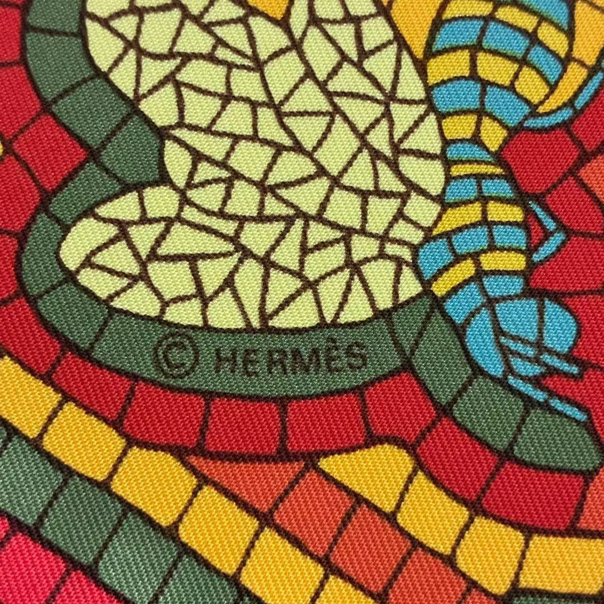 Hermes Carre 90 Scarf Silk Cave Felem Beware of Cats — view 8