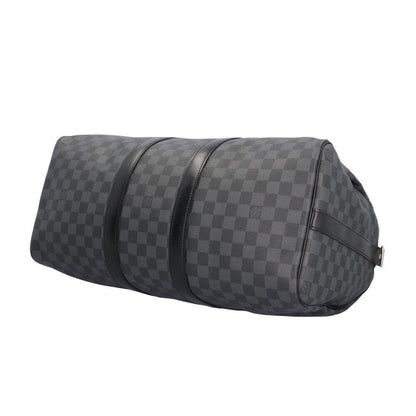 Louis Vuitton Keepall Bandouliere 45 Damier Graphite Boston Bag Canvas Black — view 6