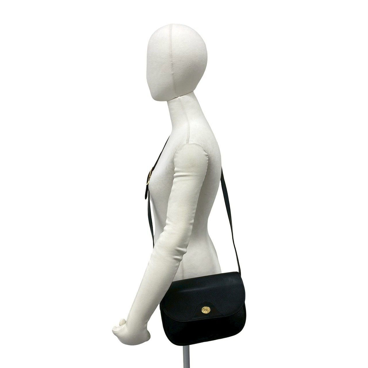 Dior Vintage CD Logo Leather Mini Shoulder Bag Crossbody Black — view 2