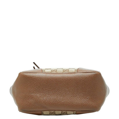 Gucci GG Canvas 2-Way Shoulder Bag Brown Beige Leather — view 3