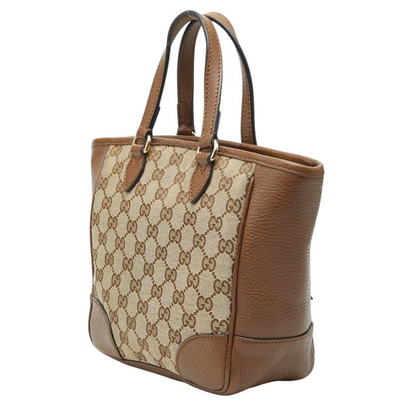 Gucci GG Canvas 2-Way Shoulder Bag Brown Beige Leather — view 2