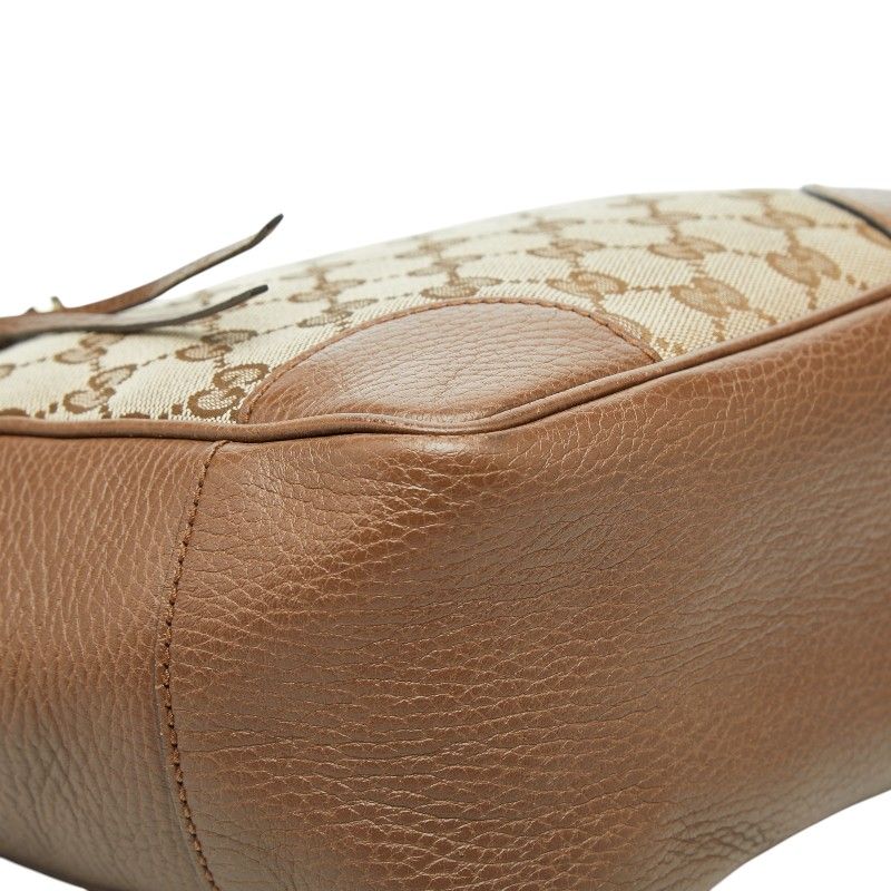 Gucci GG Canvas 2-Way Shoulder Bag Brown Beige Leather — view 5