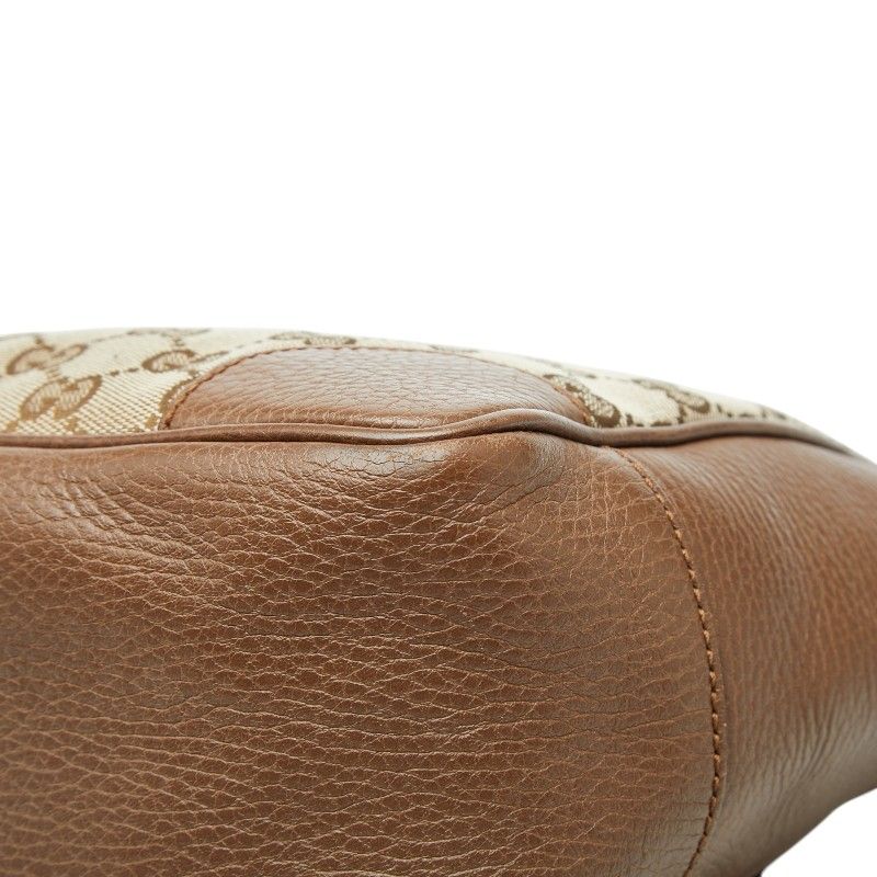 Gucci GG Canvas 2-Way Shoulder Bag Brown Beige Leather — view 6