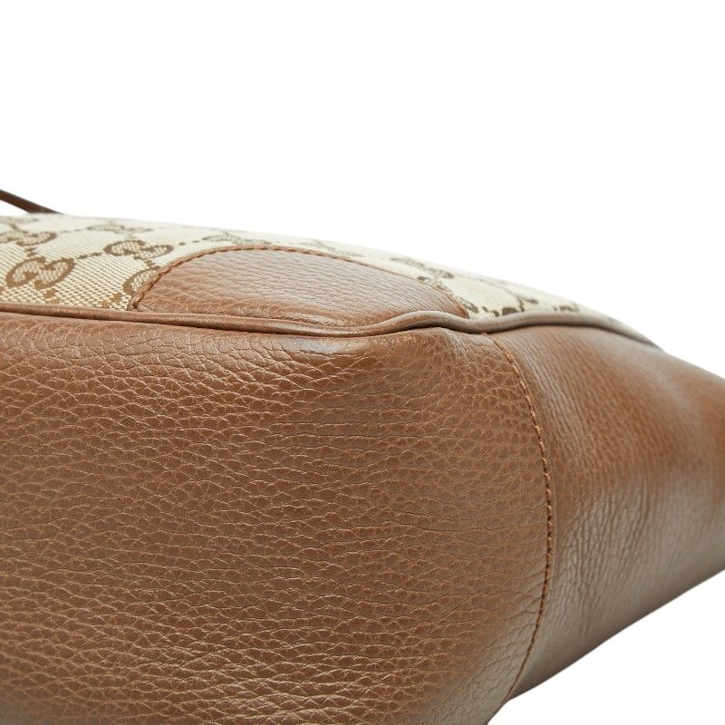Gucci GG Canvas 2-Way Shoulder Bag Brown Beige Leather — view 4
