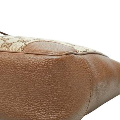 Gucci GG Canvas 2-Way Shoulder Bag Brown Beige Leather — view 4