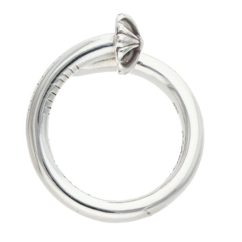 Chrome Hearts Nail Crsball Cross Ball Silver Ring — view 5