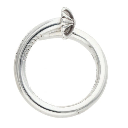 Chrome Hearts Nail Crsball Cross Ball Silver Ring — view 5