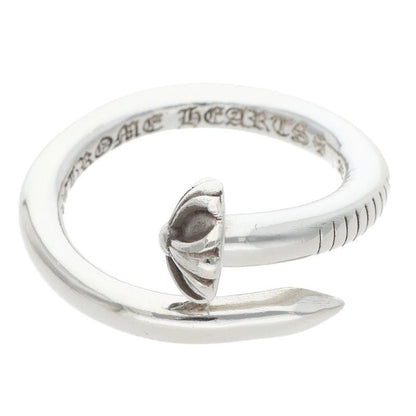 Chrome Hearts Nail Crsball Cross Ball Silver Ring
