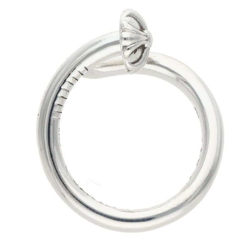 Chrome Hearts Nail Crsball Cross Ball Silver Ring — view 5