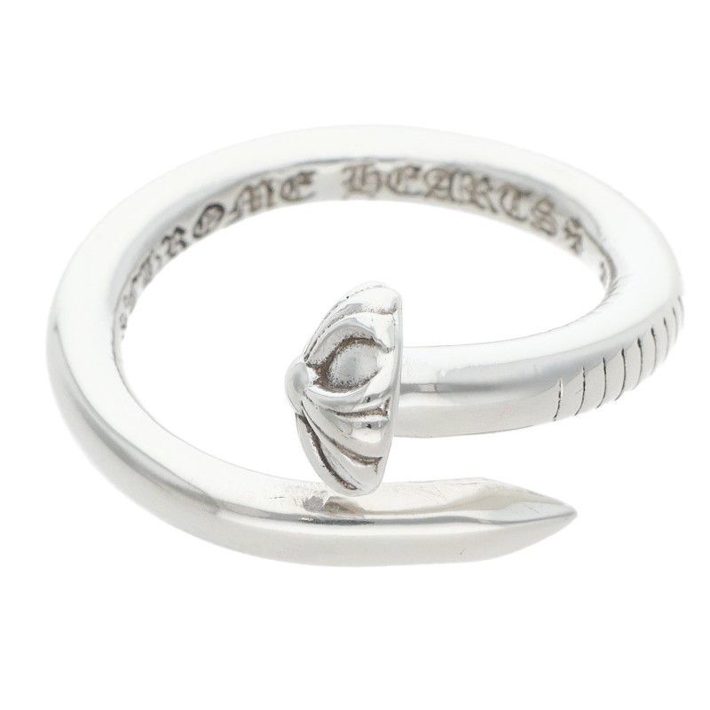 Chrome Hearts Nail Crsball Cross Ball Silver Ring