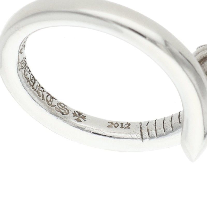 Chrome Hearts Nail Crsball Cross Ball Silver Ring — view 4