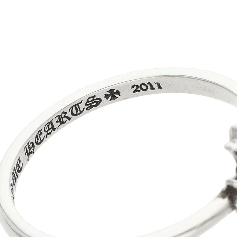 Chrome Hearts Bubblgm CH Bubblegum CH Cross Silver Ring — view 4