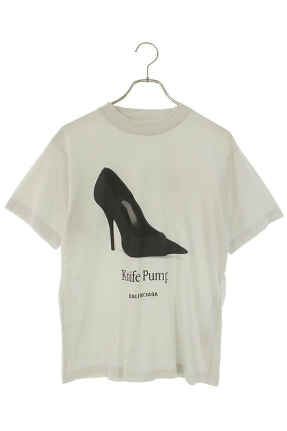 Balenciaga Knife Pump Print T-Shirt Heel