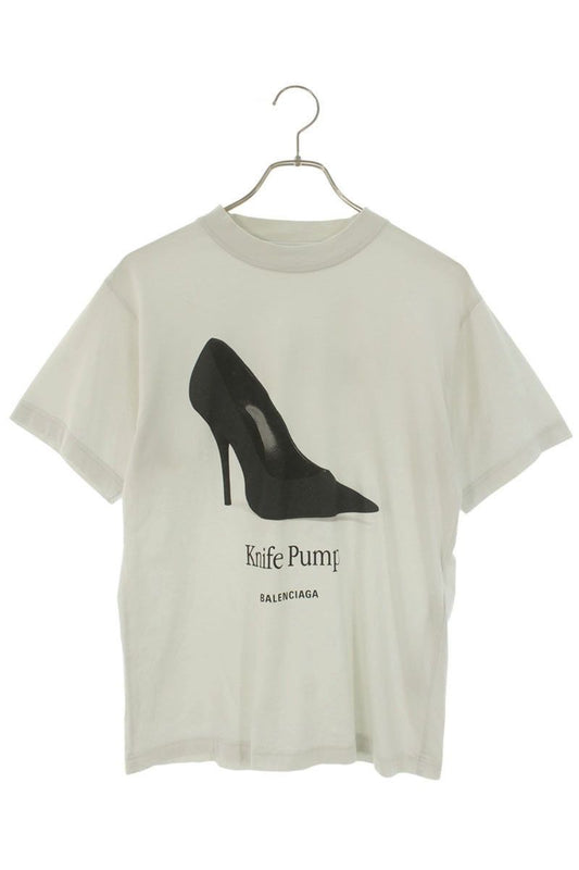 Balenciaga Knife Pump Print T-Shirt Heel