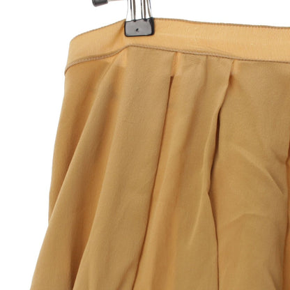 Prada Vintage Silk Pleated Wrap Skirt Beige Brown 40 — view 4