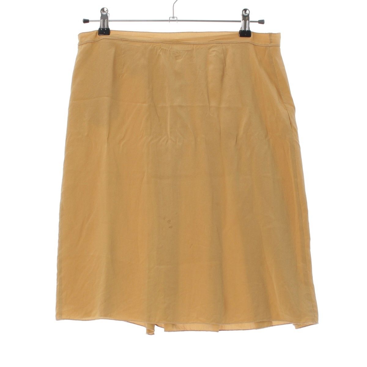 Prada Vintage Silk Pleated Wrap Skirt Beige Brown 40 — view 2