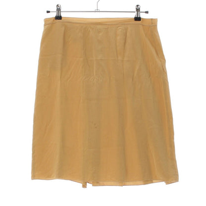 Prada Vintage Silk Pleated Wrap Skirt Beige Brown 40 — view 2