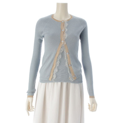 Dior Hiver Galliano Era Cashmere Silk Lace Decoration Knit Nosleeve