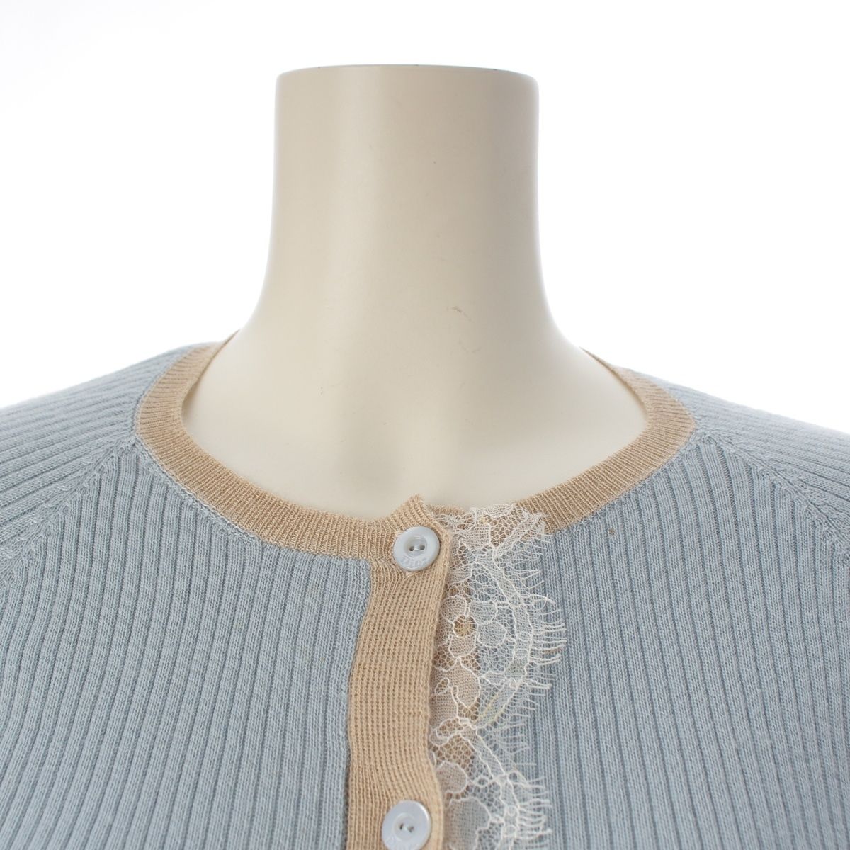 Dior Hiver Galliano Era Cashmere Silk Lace Decoration Knit Nosleeve — view 7