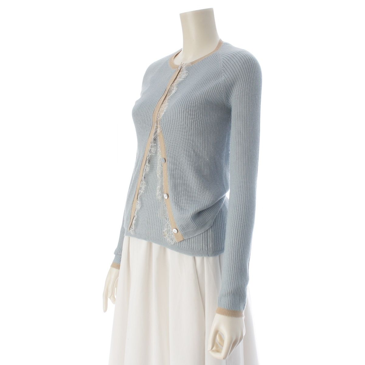 Dior Hiver Galliano Era Cashmere Silk Lace Decoration Knit Nosleeve — view 2