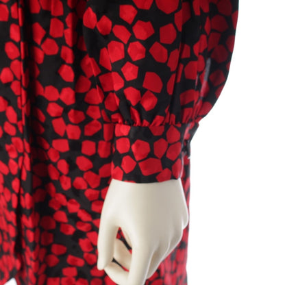 Saint Laurent Vintage Silk Dress Red Black — view 6