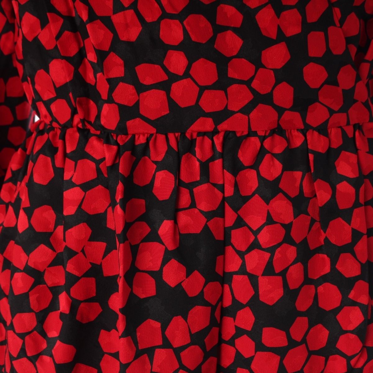 Saint Laurent Vintage Silk Dress Red Black — view 8