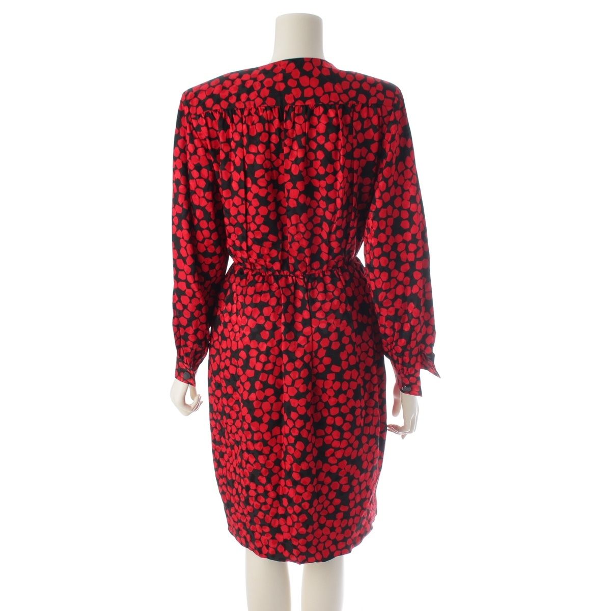 Saint Laurent Vintage Silk Dress Red Black — view 4