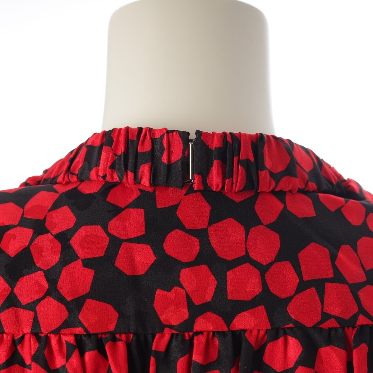 Saint Laurent Vintage Silk Dress Red Black — view 7