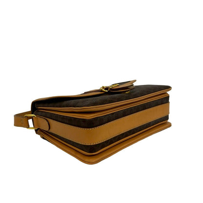 Celine Vintage Macadam Blason Triomphe Pattern Leather Shoulder Bag Pochette — view 7