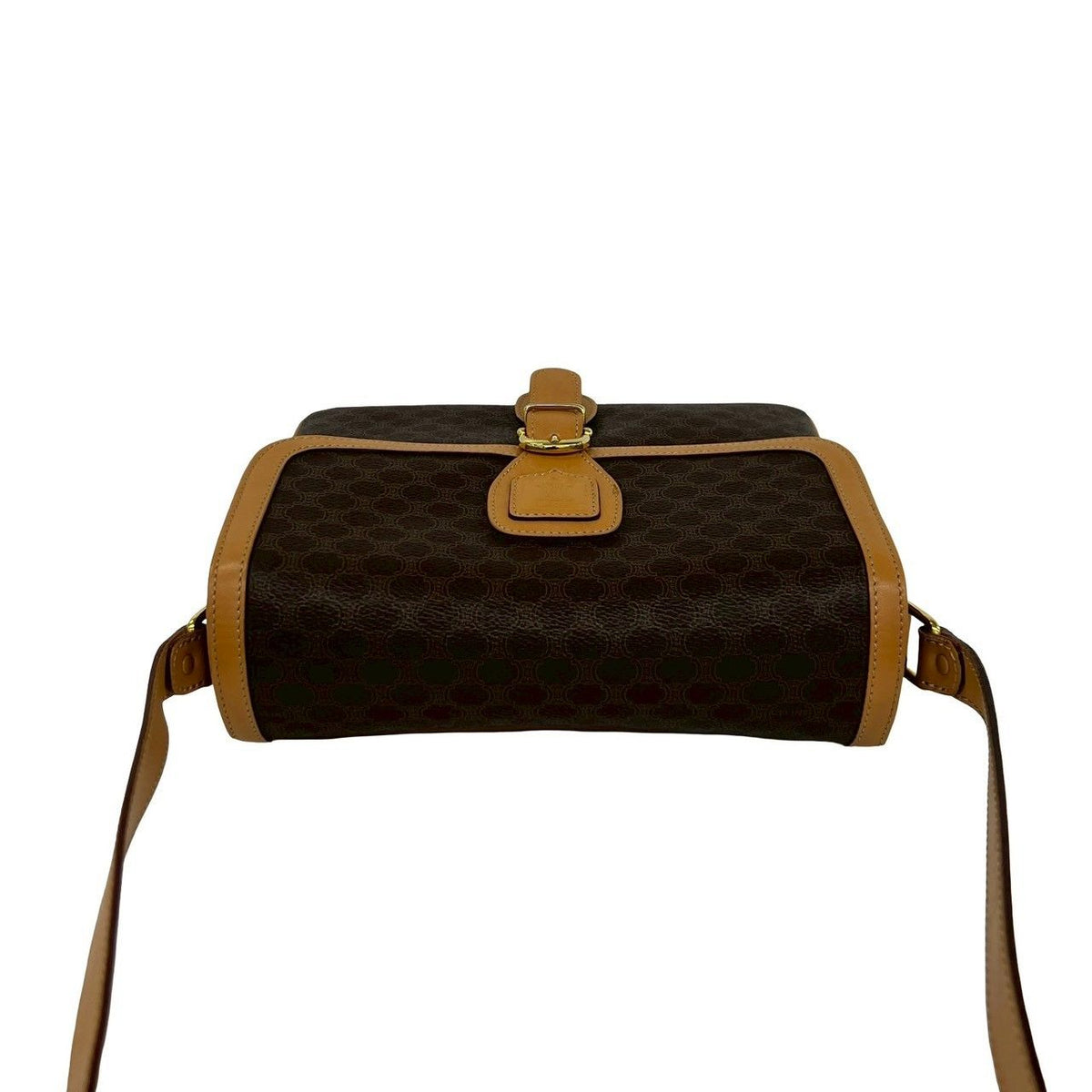 Celine Vintage Macadam Blason Triomphe Pattern Leather Shoulder Bag Pochette — view 4