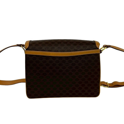 Celine Vintage Macadam Blason Triomphe Pattern Leather Shoulder Bag Pochette — view 3