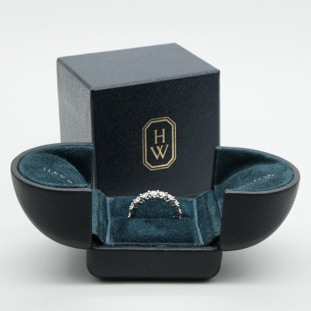 Harry Winston Round Cut Prong Set Ring Cut Set Classic Diamond Band — view 5