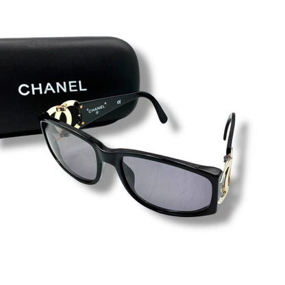 Chanel Sunglasses CC Logo Log Black Eyewear
