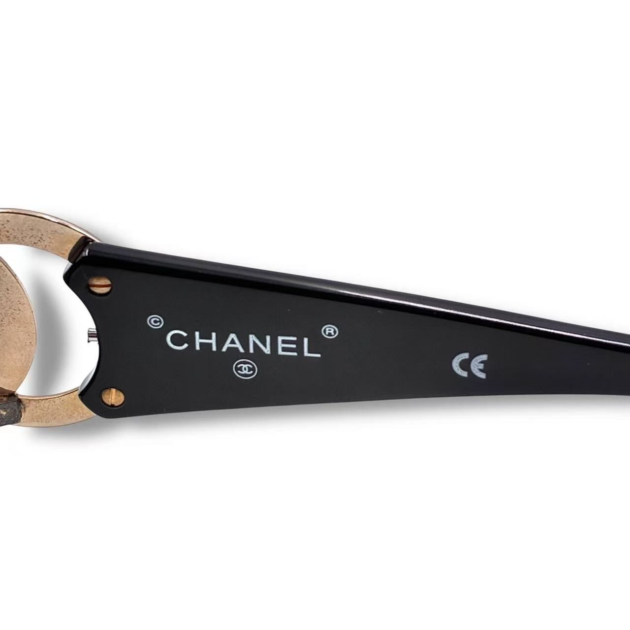 Chanel Sunglasses CC Logo Log Black Eyewear — view 6