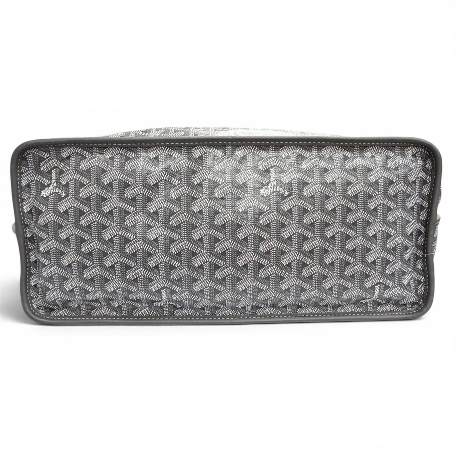 Goyard Anjou PM Tote Bag in Canvas Leather Gray French — view 6