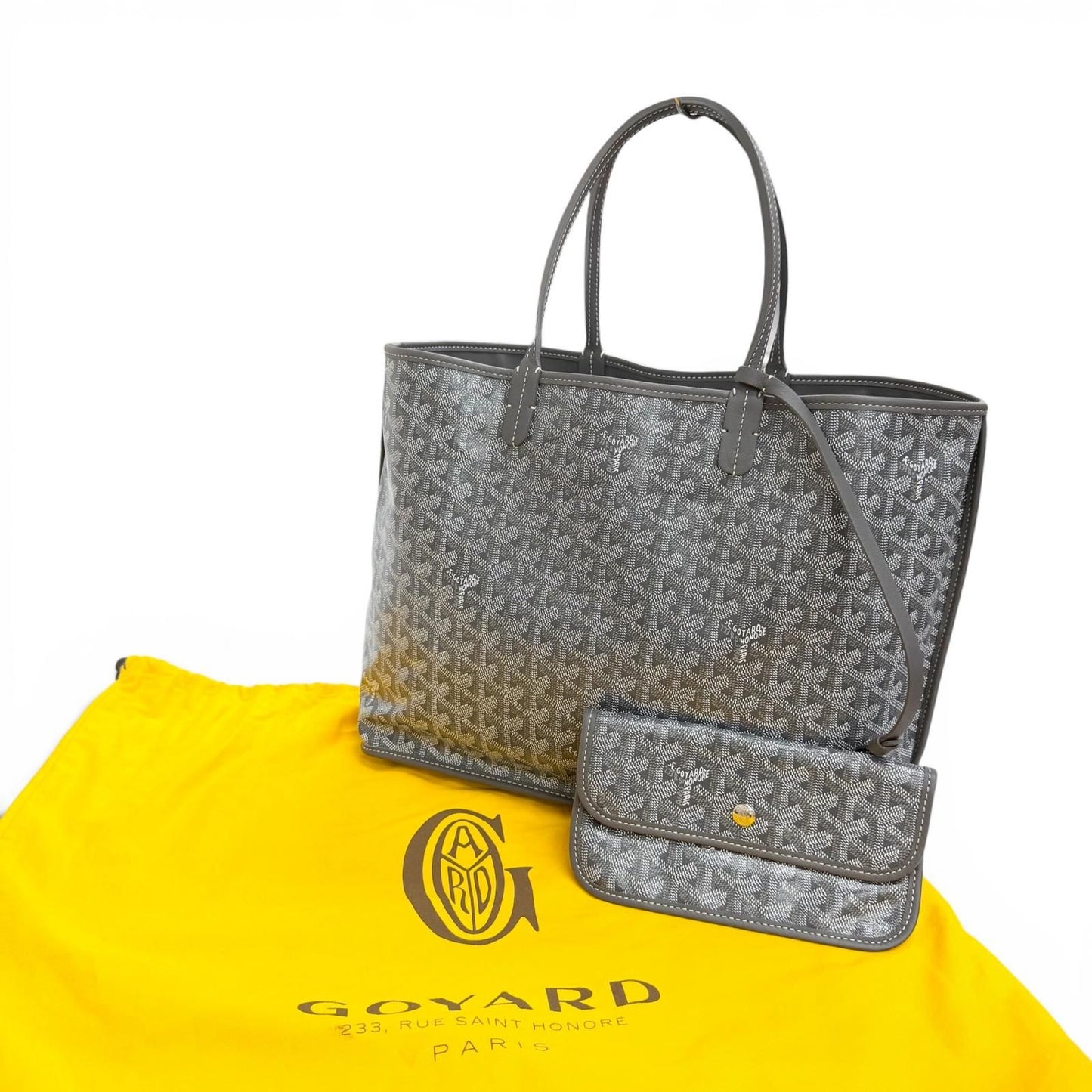 Goyard Anjou PM Tote Bag in Canvas Leather Gray French — view 2