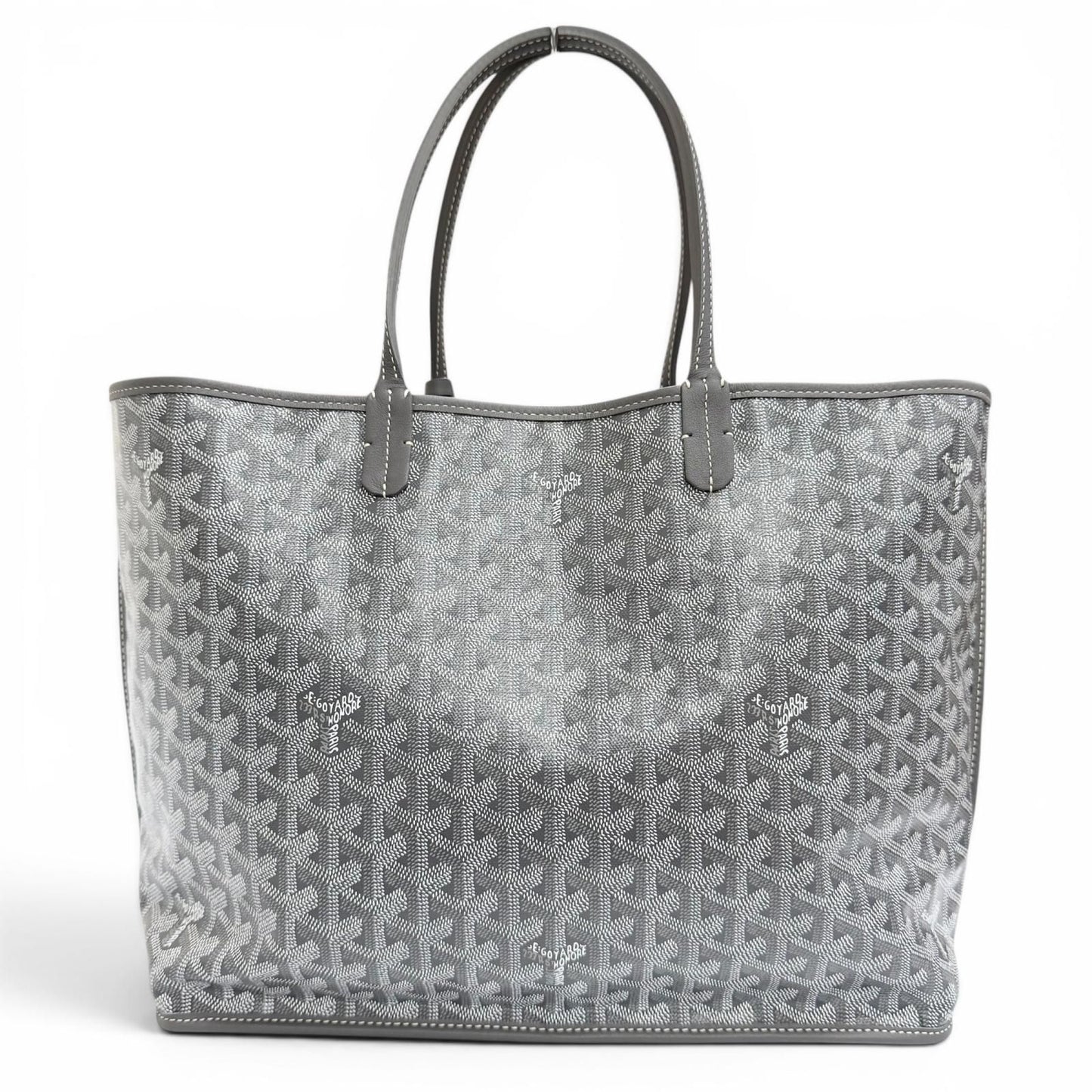 Goyard Anjou PM Tote Bag in Canvas Leather Gray French — view 4