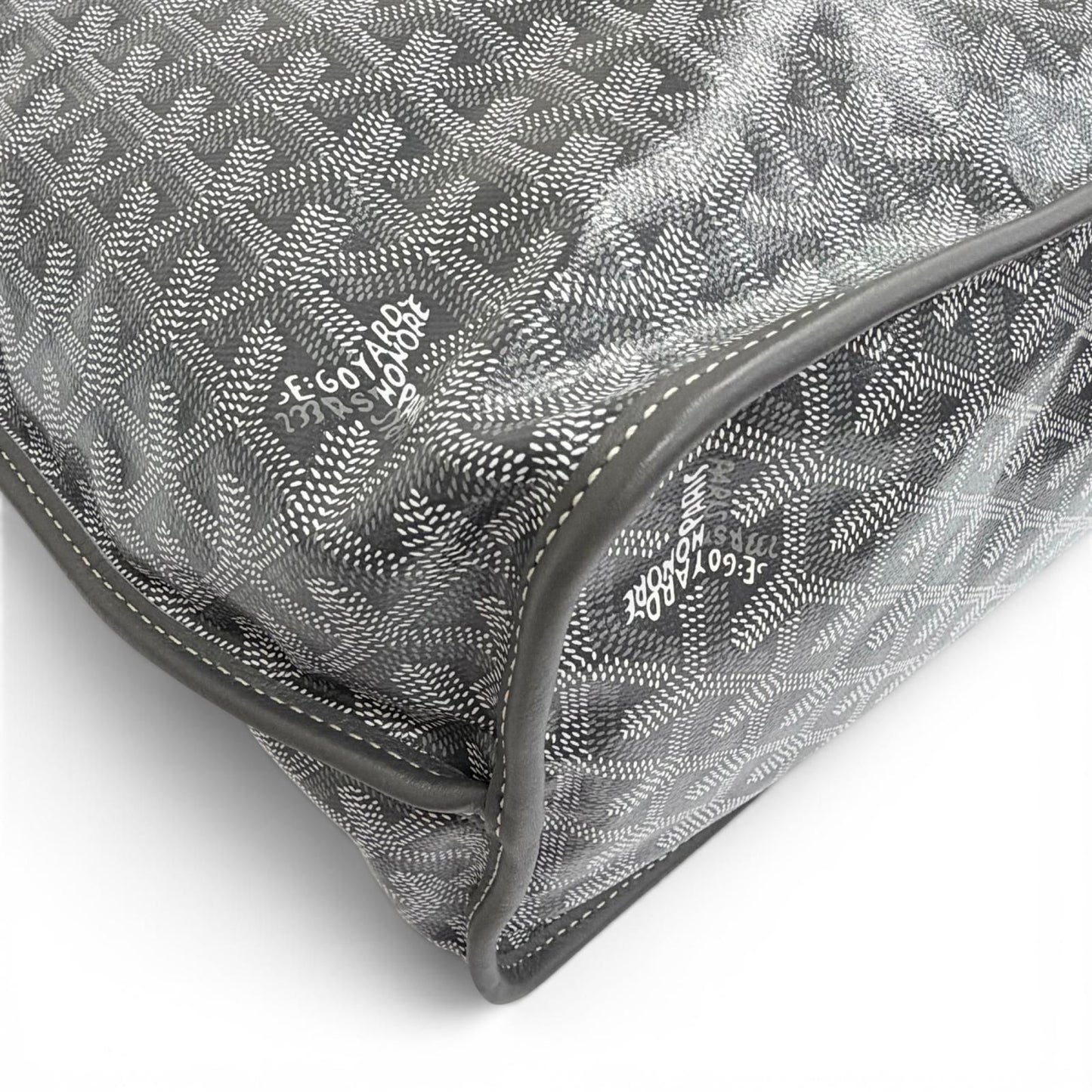 Goyard Anjou PM Tote Bag in Canvas Leather Gray French — view 7