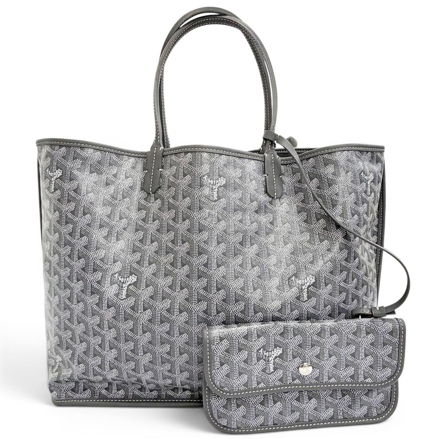 Goyard Anjou PM Tote Bag in Canvas Leather Gray French