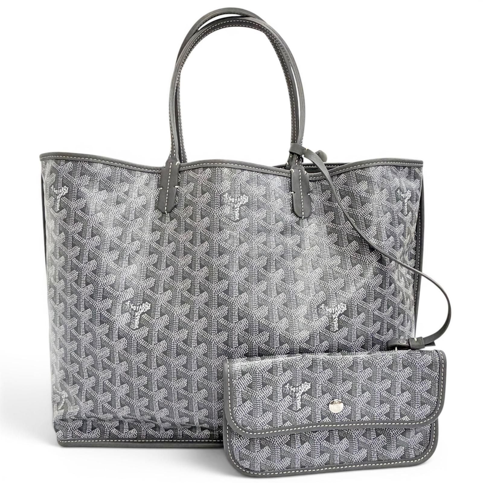 Goyard Anjou PM Tote Bag in Canvas Leather Gray French