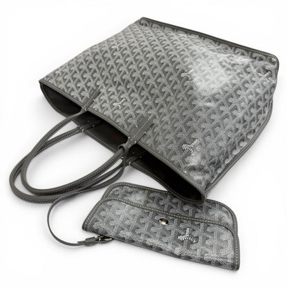 Goyard Anjou PM Tote Bag in Canvas Leather Gray French — view 5