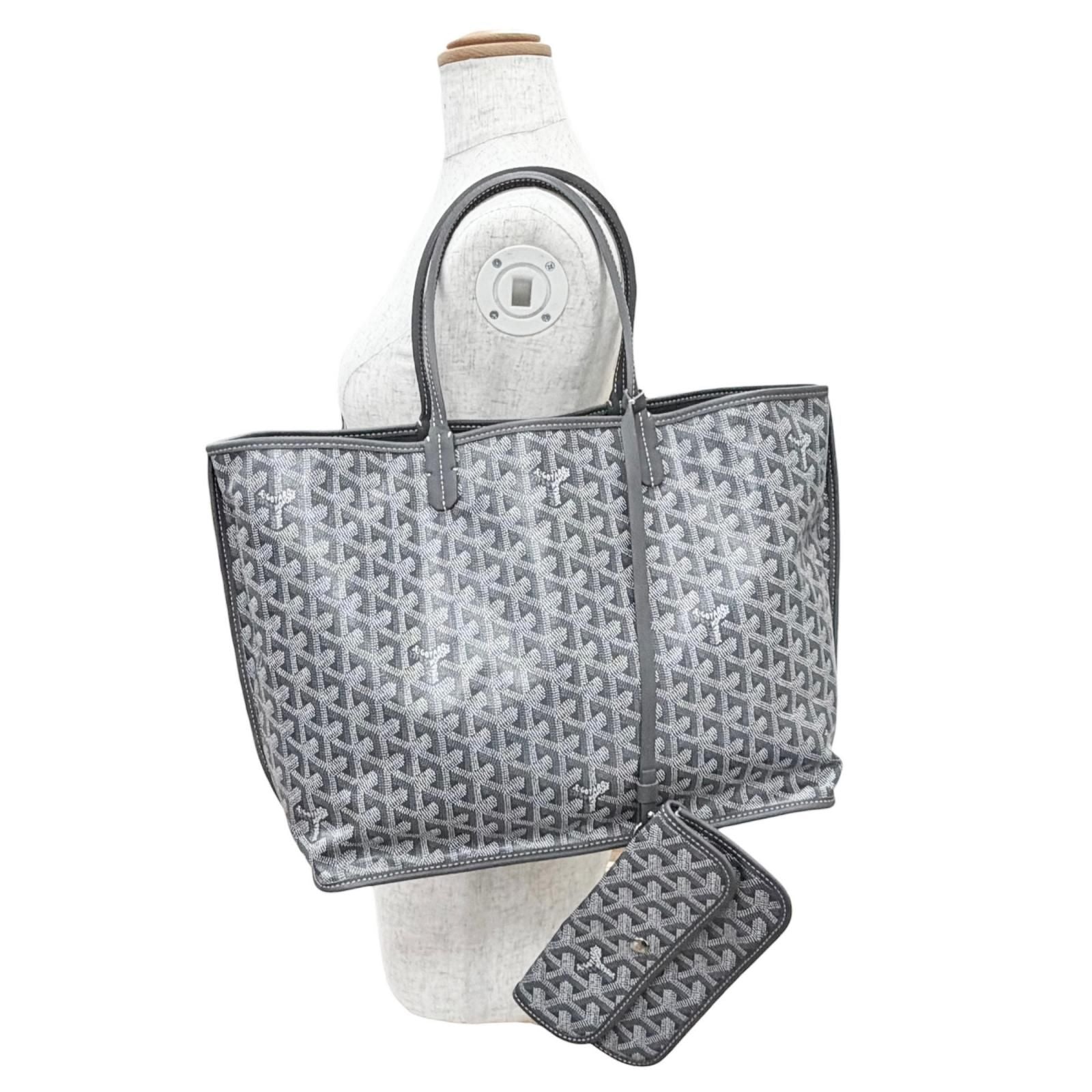 Goyard Anjou PM Tote Bag in Canvas Leather Gray French — view 3