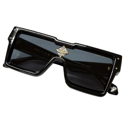 Louis Vuitton Cyclone S Square Sunglasses Black Blue Lens 150 Eyewear