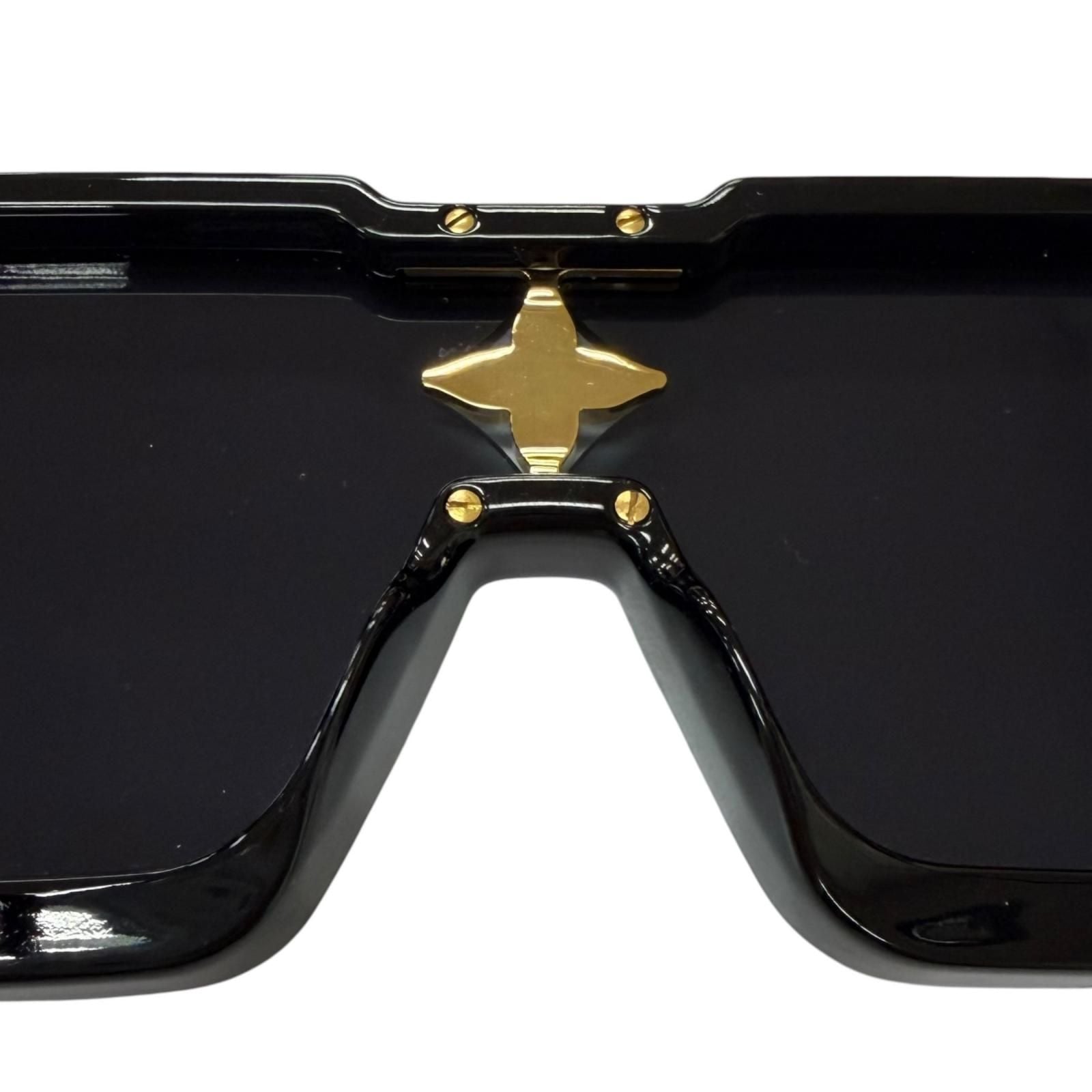 Louis Vuitton Cyclone S Square Sunglasses Black Blue Lens 150 Eyewear — view 7