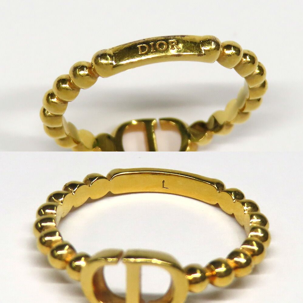 Dior CD Logo Ring L Metal Gold — view 6